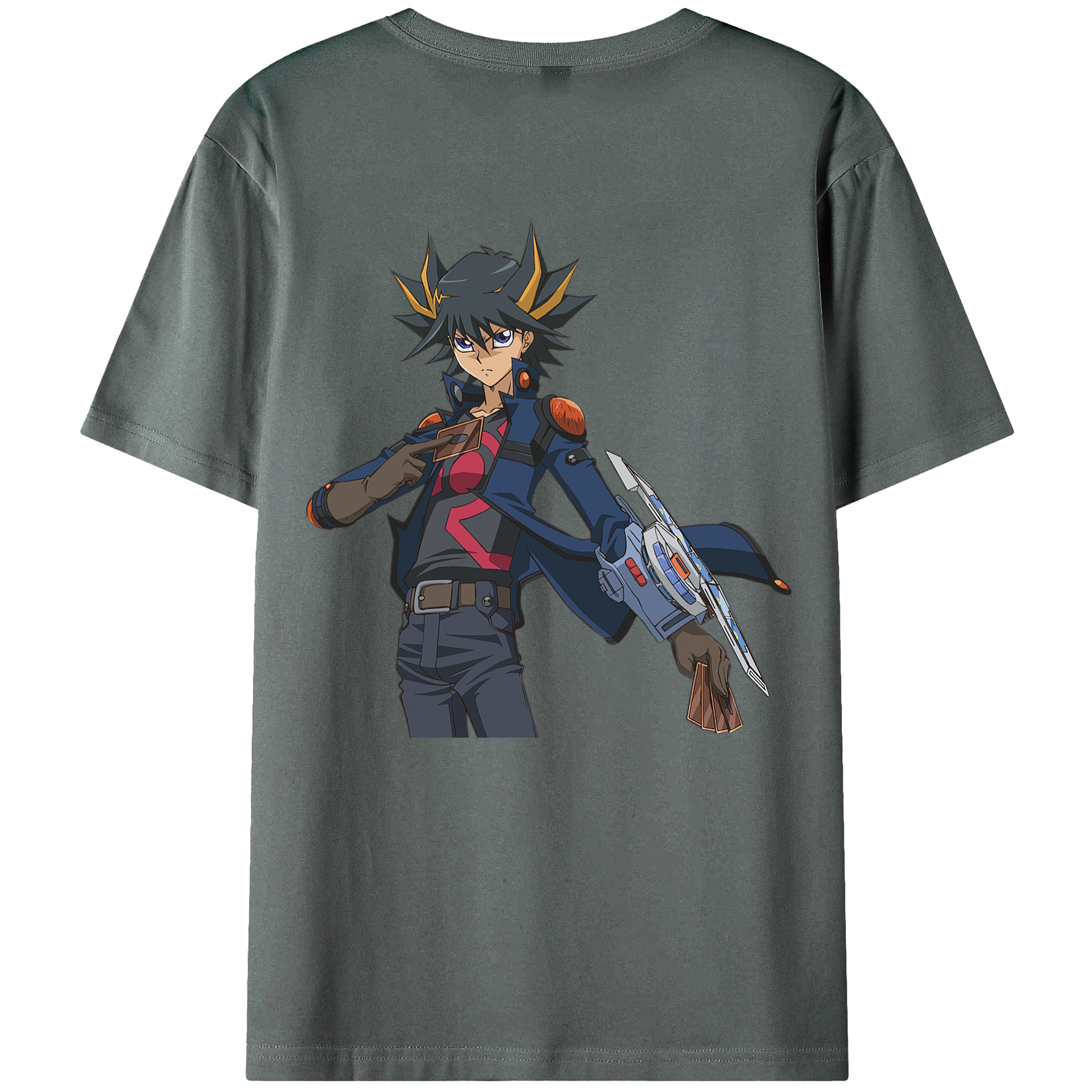 （画像用） 遊☆戯☆王 Yu-Gi-Oh! 綿100％ メンズ半袖Tシャツ（バックプリント） 通気性